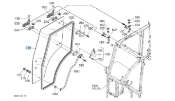 Afbeeldingen van Deurraam rechts Kubota 6C23072122