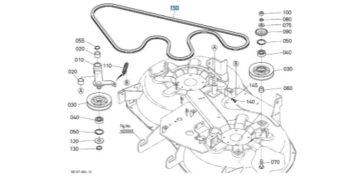 Afbeeldingen van Snaar maaidek BB102 Kubota K512471420