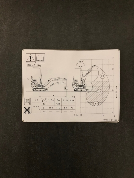 Afbeeldingen van Sticker graaftabel / lastdiagram K008-3