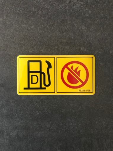 Afbeeldingen van Sticker, dieseltank / brandgevaar