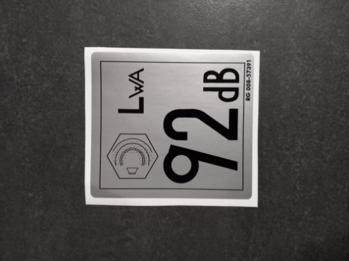 Afbeeldingen van Sticker geluid "92db" Lwa