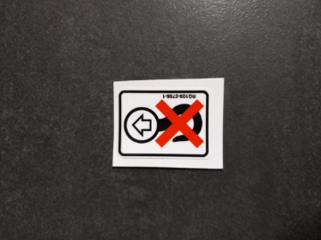 Afbeeldingen van Sticker verboden te hijsen Kubota