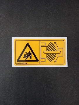 Afbeeldingen van Sticker gevaar zwenken mast