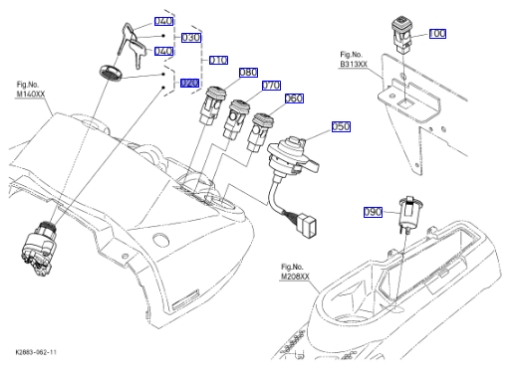 origineel contactslot Kubota K287162100 K2871-62100