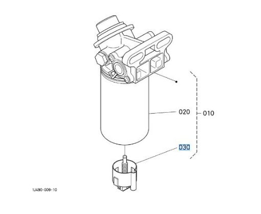 vochtsensor  brandstoffilter Kubota 1E75243880 1E752-43880