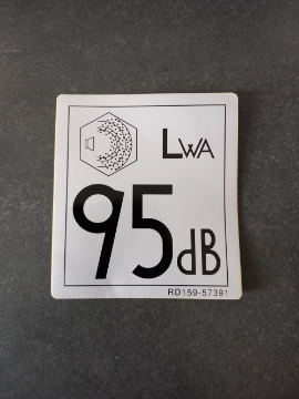 Sticker geluid Kubota 95Lwa RD15957390 RD159-57390