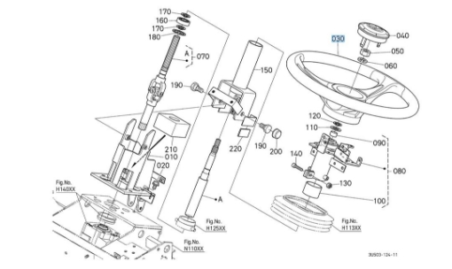 Stuurwiel Kubota 3B29462570 3B294-62570