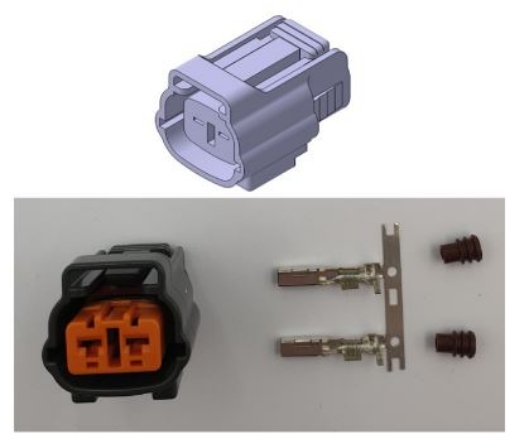 Afbeeldingen van Connector stop solenoider 2polig