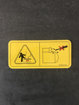 sticker gevaar, niet starten met schroevendraaier Kubota 6919857390 69198-57390 U10-3